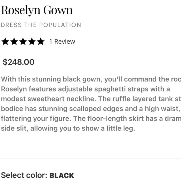 Dress The Population Revolve Roselyn Gown. NWT. Size M - Picture 6 of 16